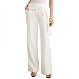 US 8/10 ROLAND MOURET White Straight Pants With Belt